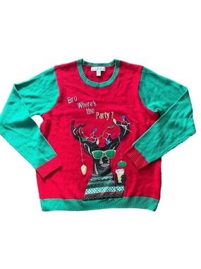 Ugly Christmas Sweater/ Reindeer with Beer Sweater/ Christmas Party Sweater